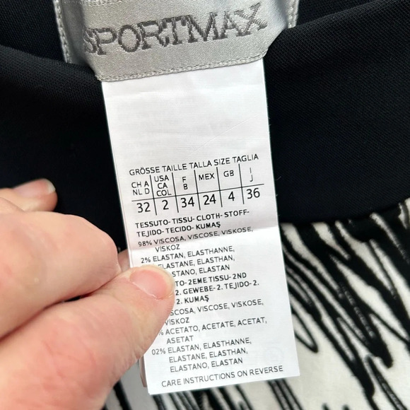 MaxMara SportMax Scribble Pants, size  2 - Picture 4 of 7